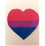 Temporary Tattoo Bisexual Heart